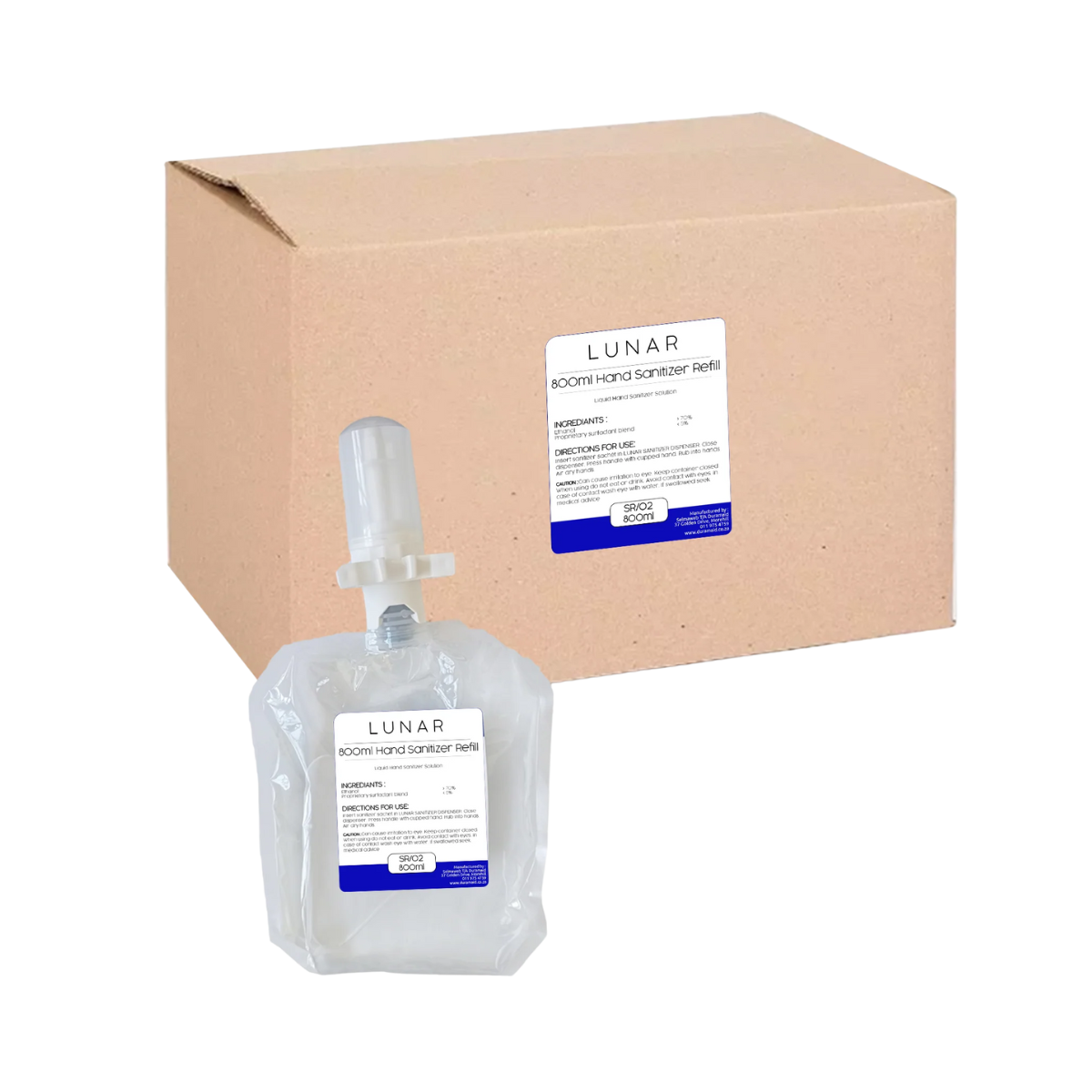 Lunar Hand Sanitiser Refill Sachet 800Ml X 6 Lunar Hand Sanitiser Refill Sachet 800Ml X 6